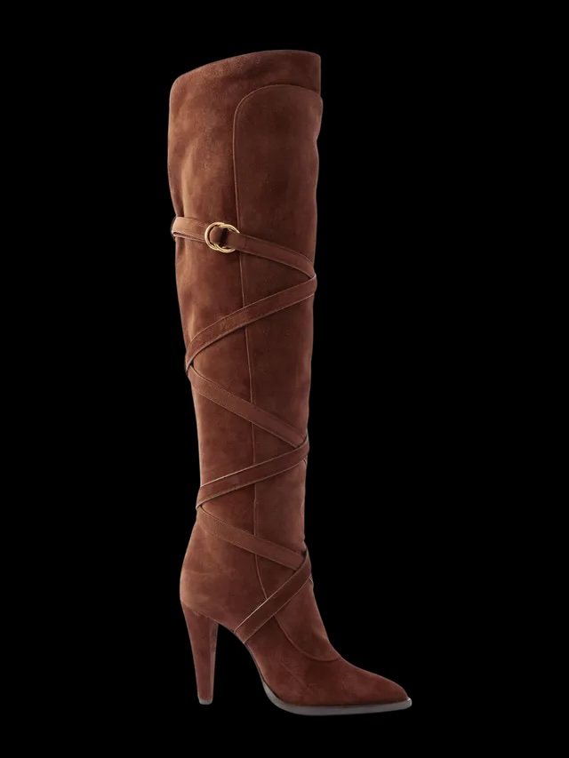 Stivale in camoscio Saint Laurent - Life&People Magazine