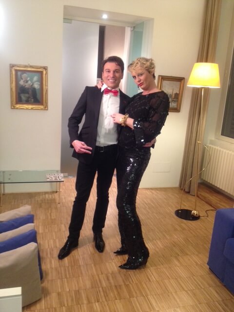 Direttore Giornalista Enrico Sanchi con fashion editor Samuele Regina Daves - Life&People Magazine