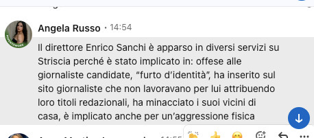 sms querela diffamazione angela alice russo Life&People Magazine