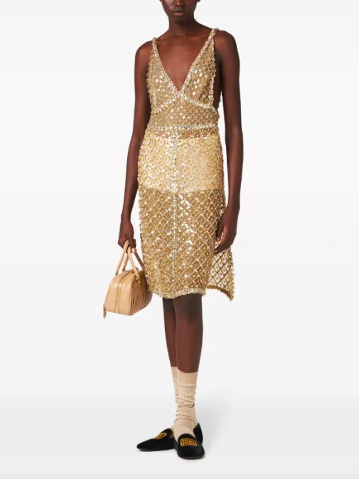 miu miu collezione abito a rete - Life&People Magazine