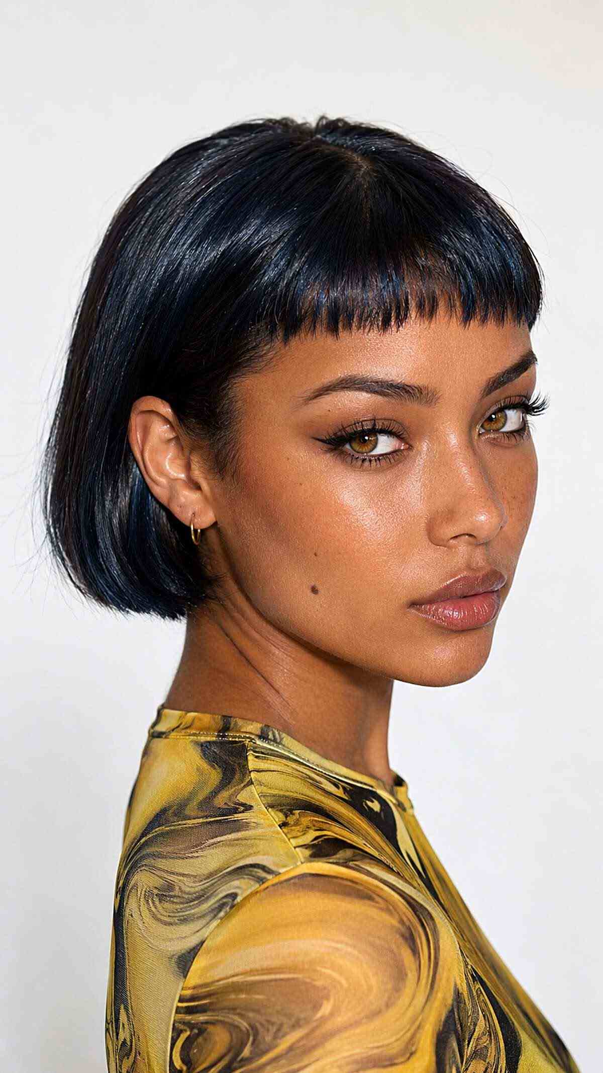 Micro bangs tendenze autunno- inverno 2026 @Pinterest